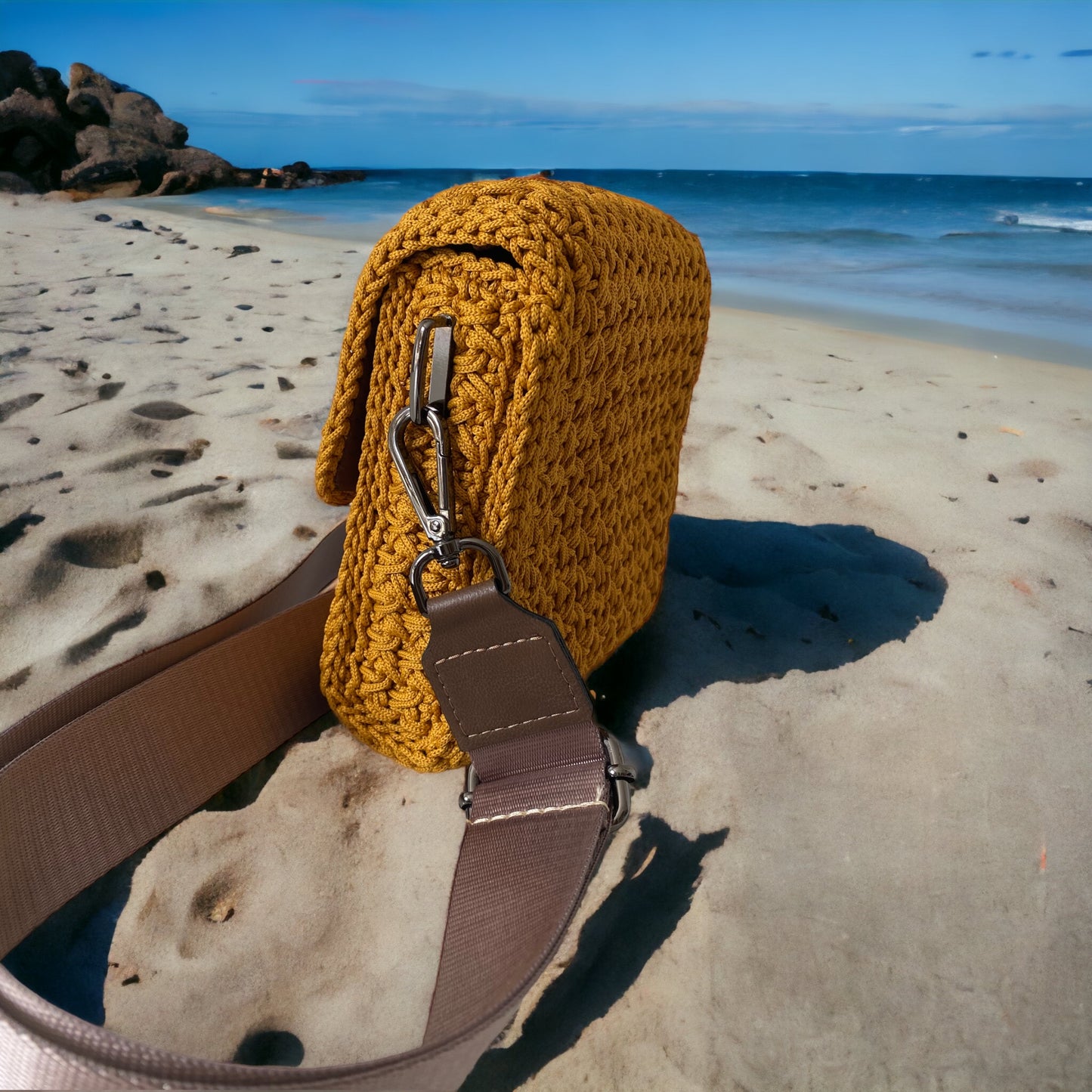 Gorgeous honey yellow mini cross body