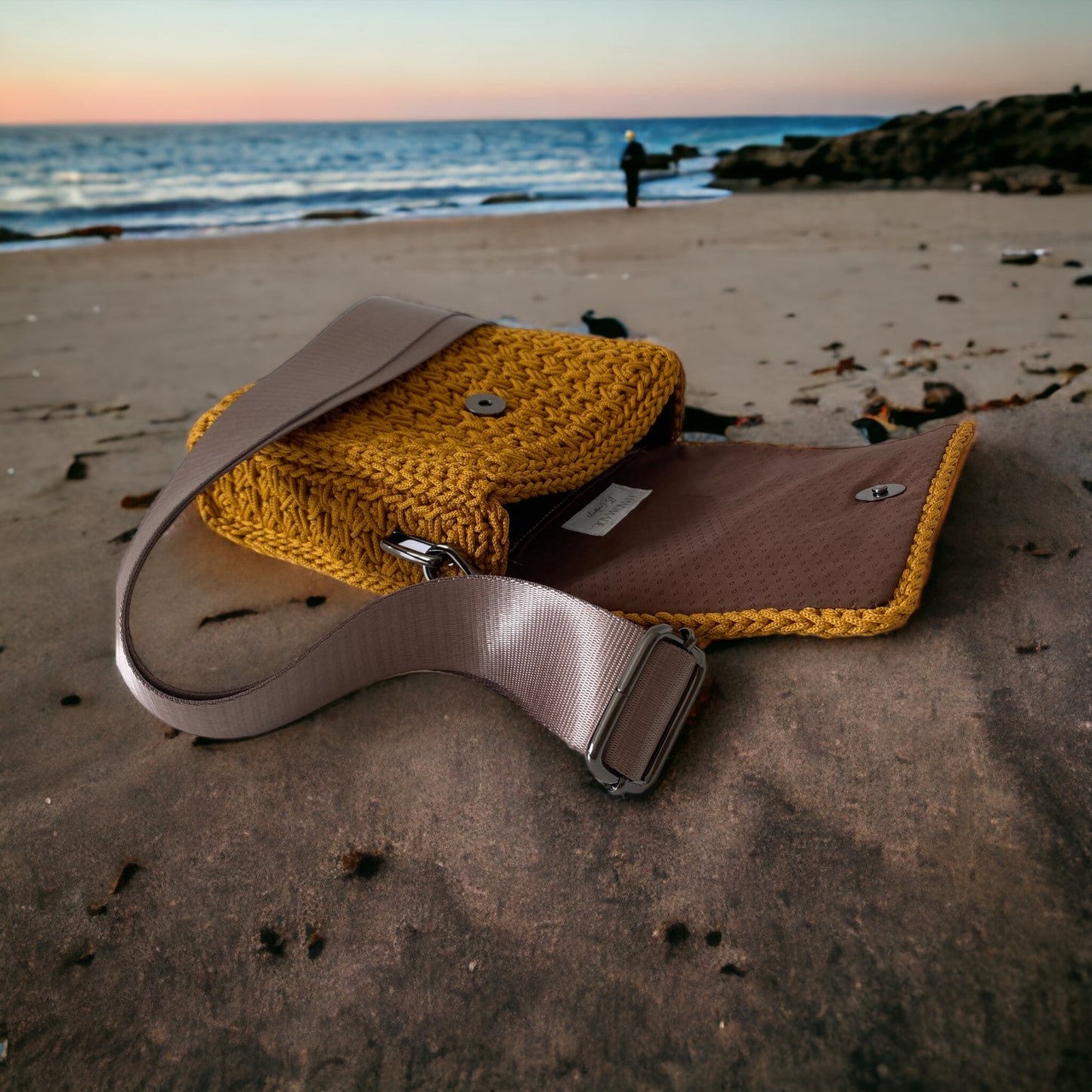 Gorgeous honey yellow mini cross body