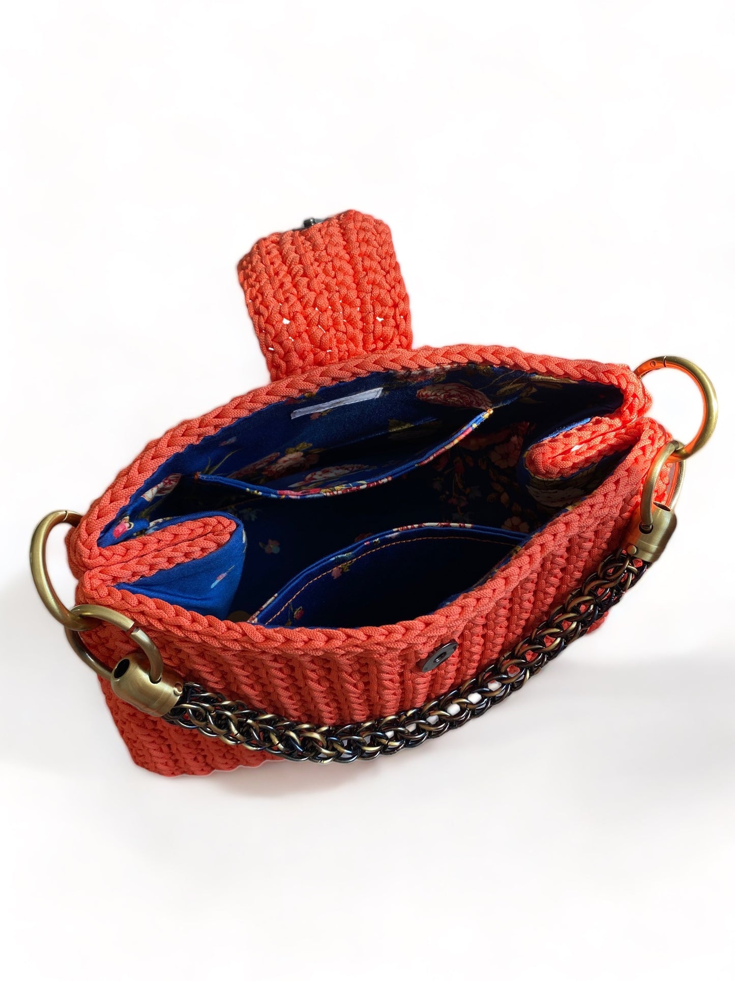 Top quality coral colour clutch