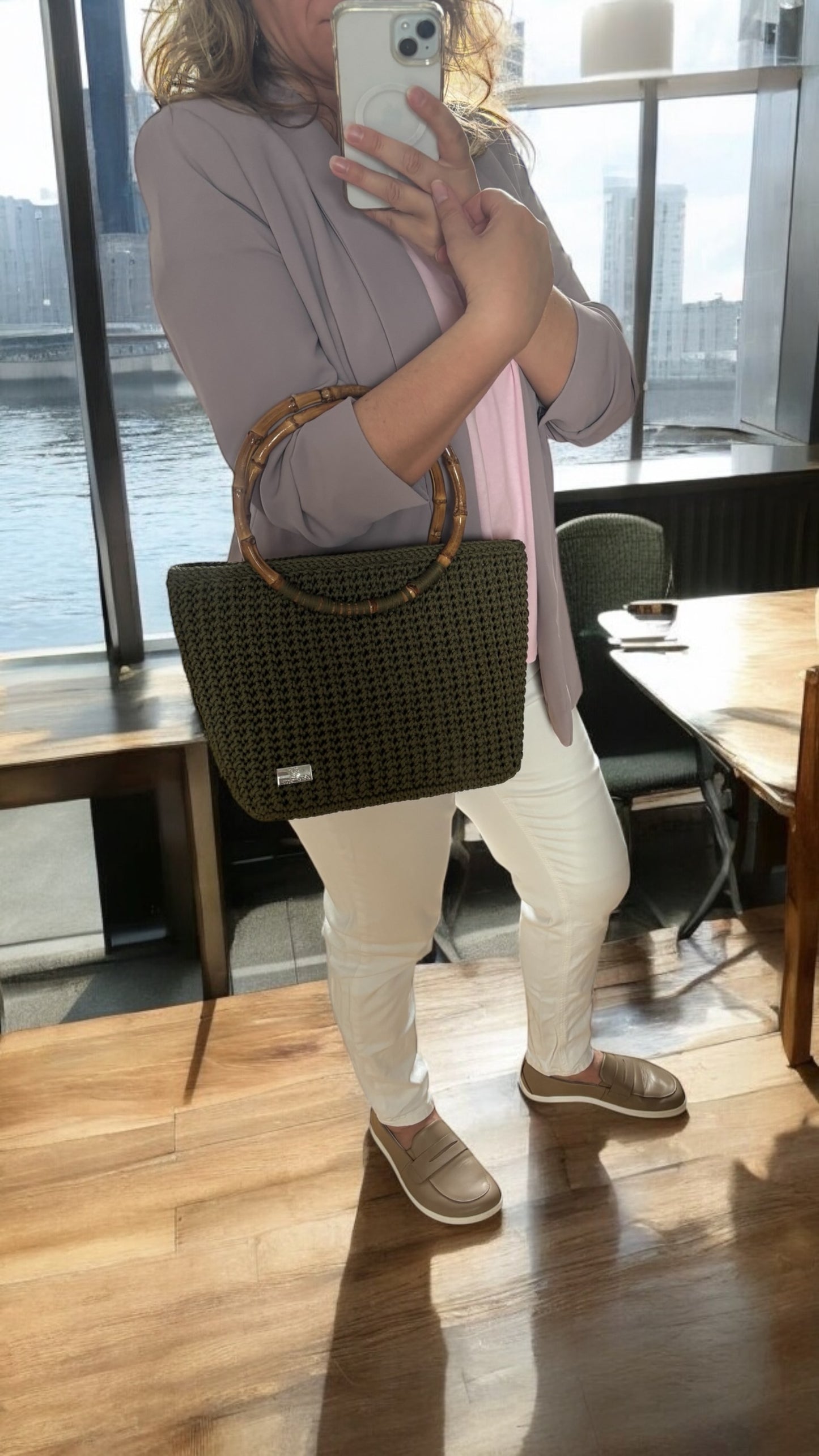 TOTE - with bamboo handles to enhance the natural feel