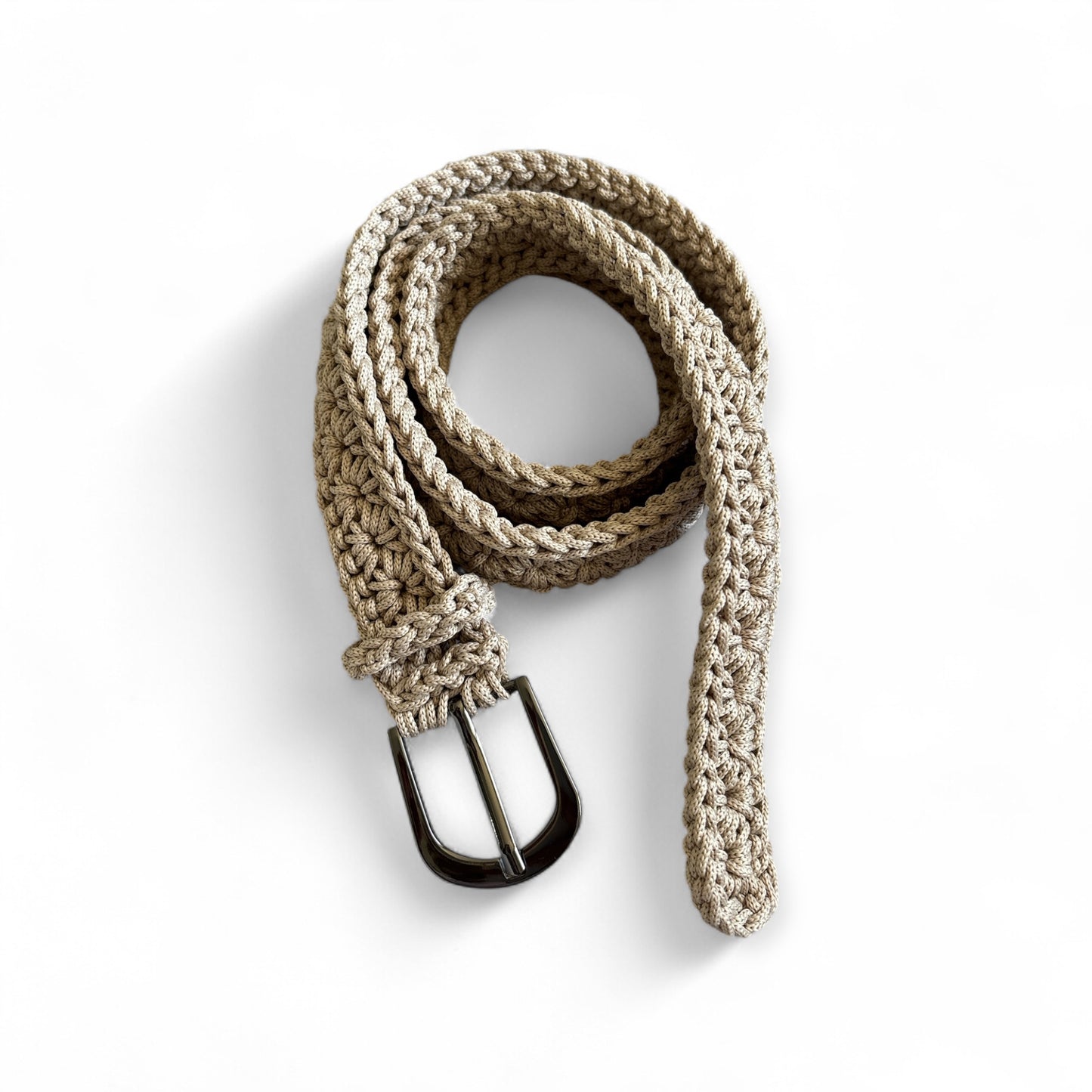 Belt - White Ecru with Gun metal Buckle