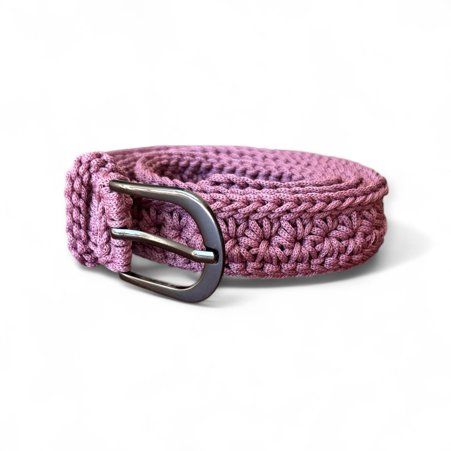 Belt in Pink with Dark metal colour buckle