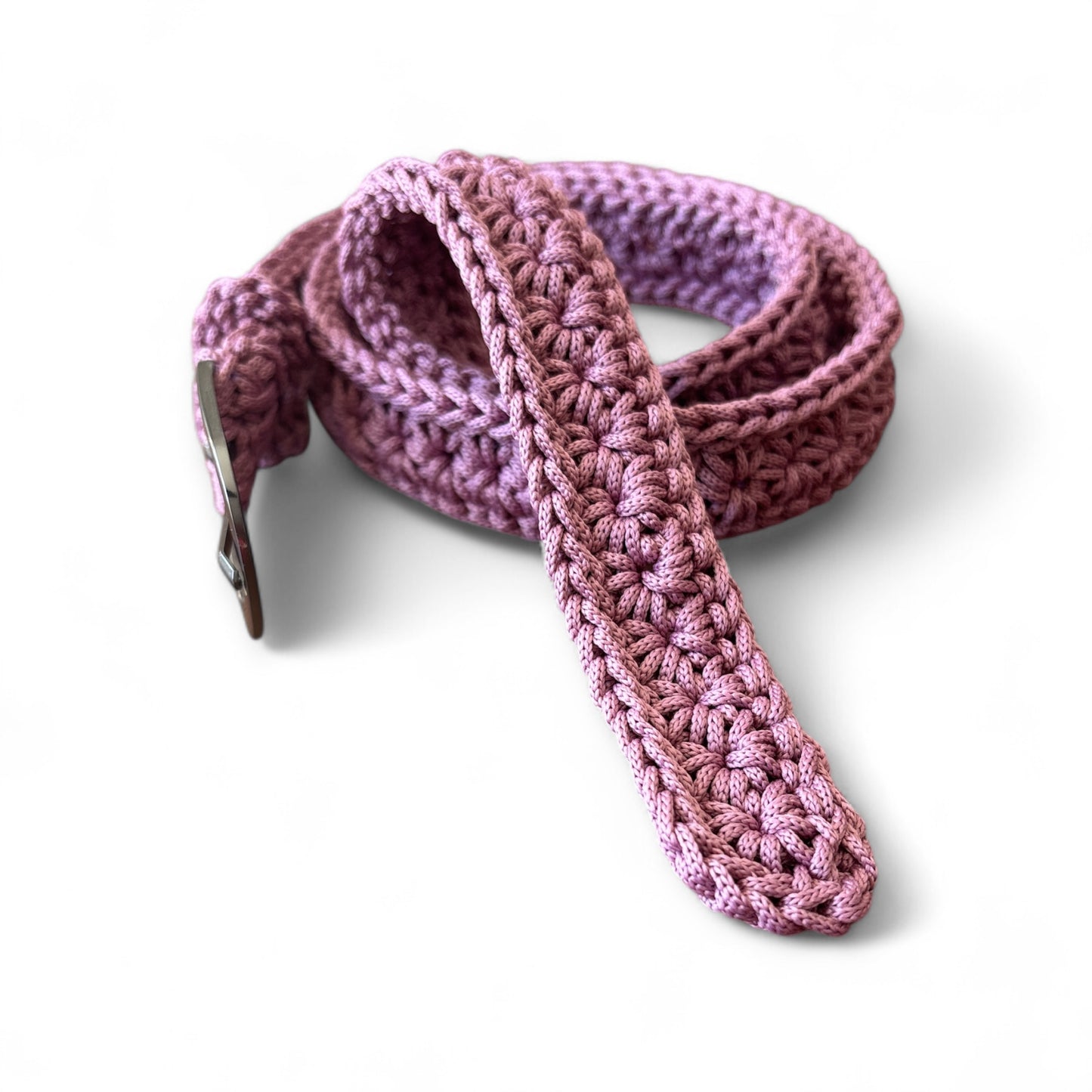 Belt in Pink with Dark metal colour buckle