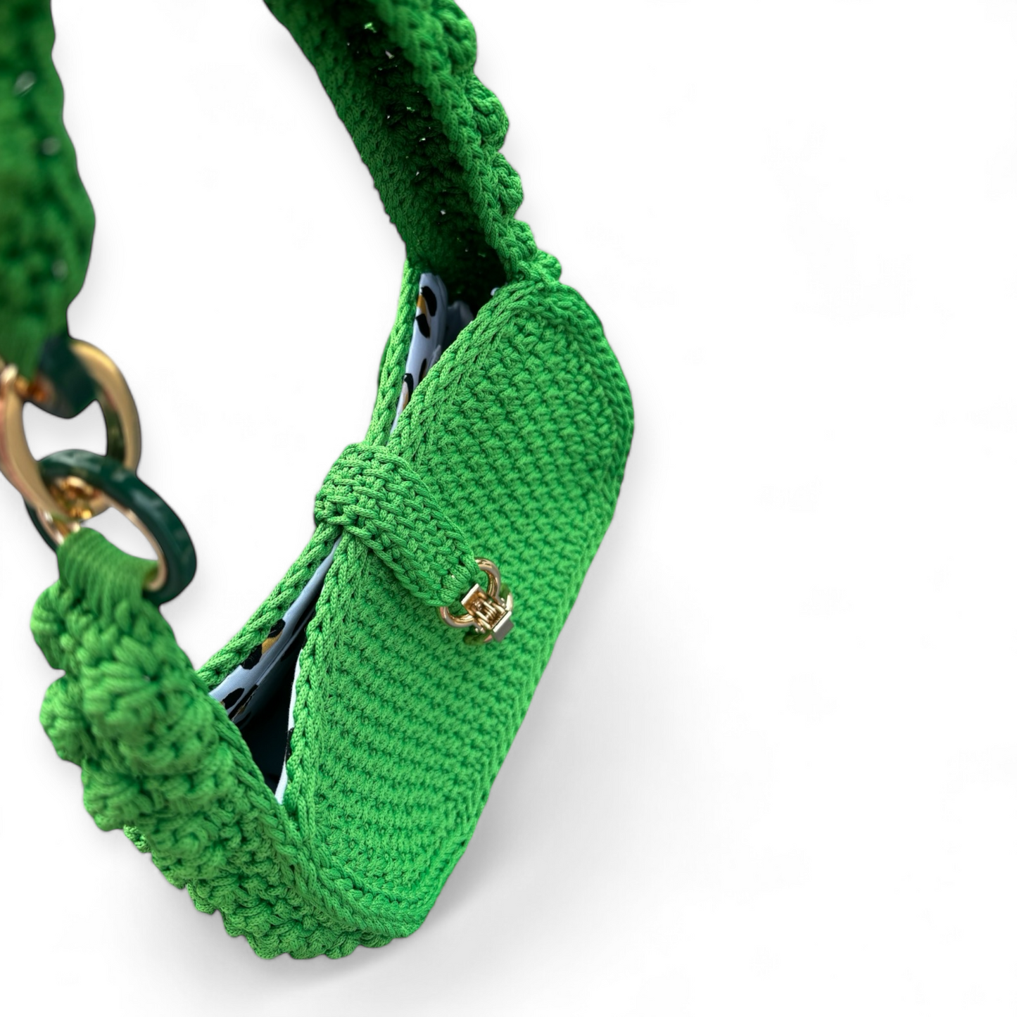 Charming baguette bag in Lime Green