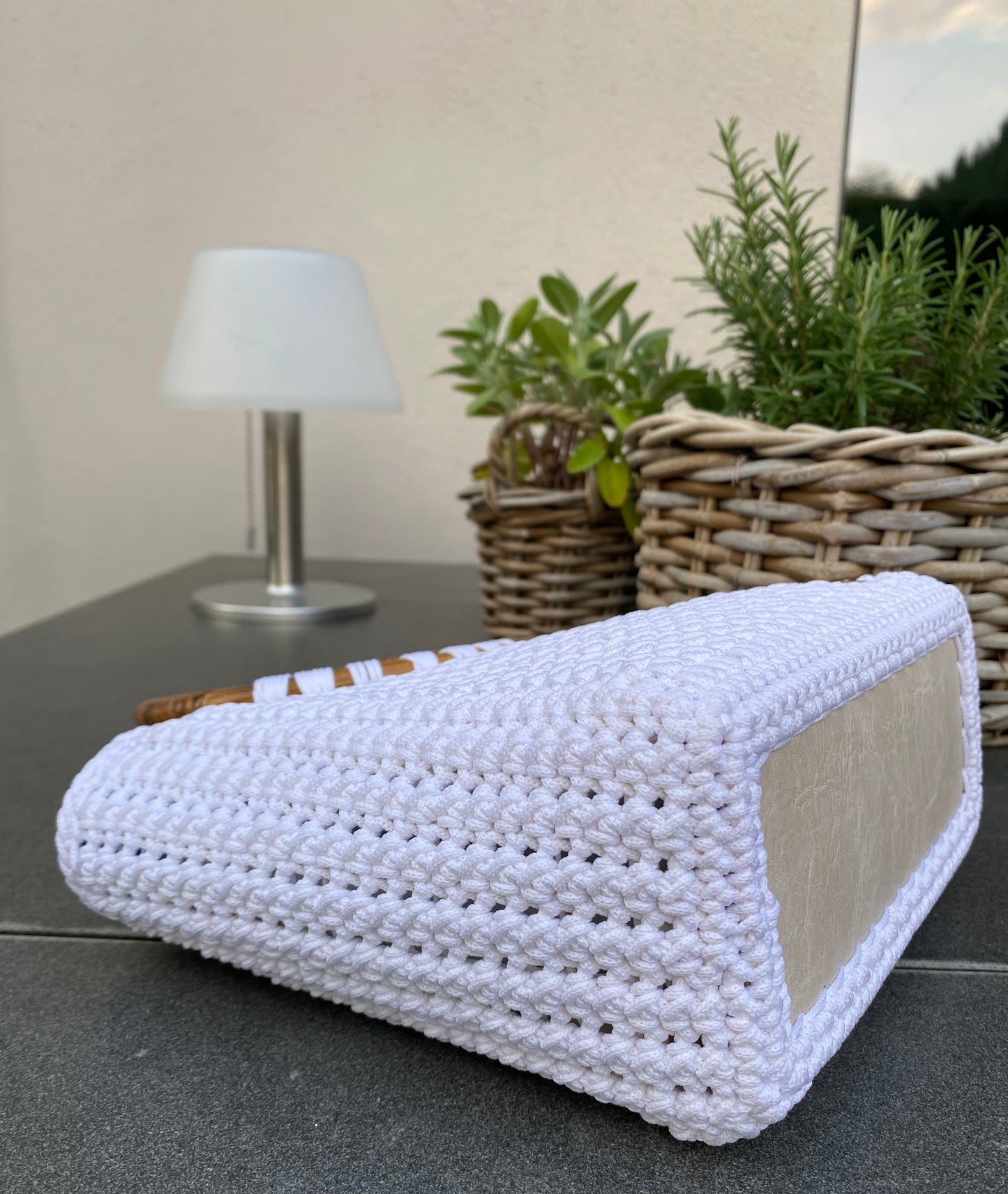 Cute summer Mini TOTE woth bamboo handles