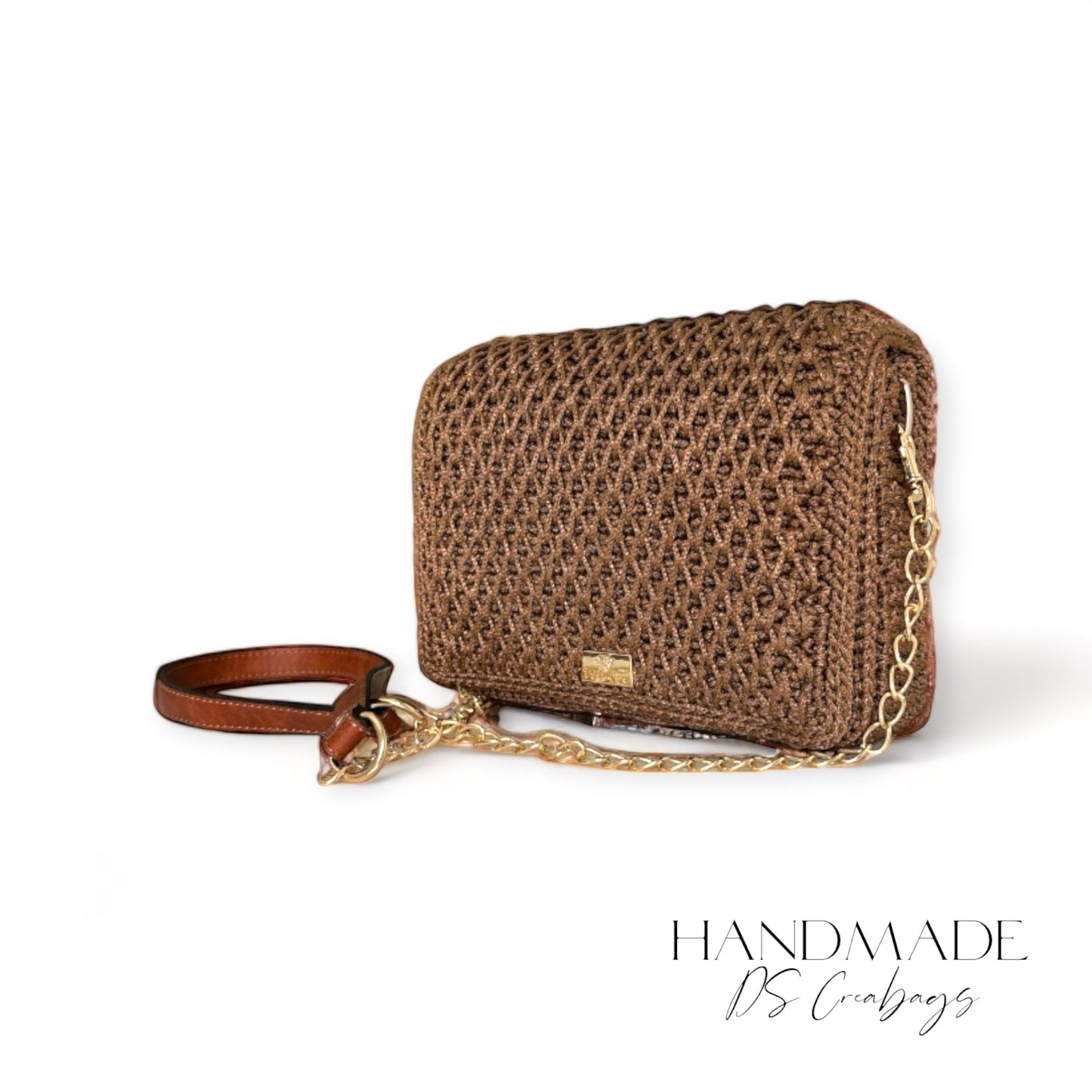 ATHENA in Nutmeg brown handbag with long strap