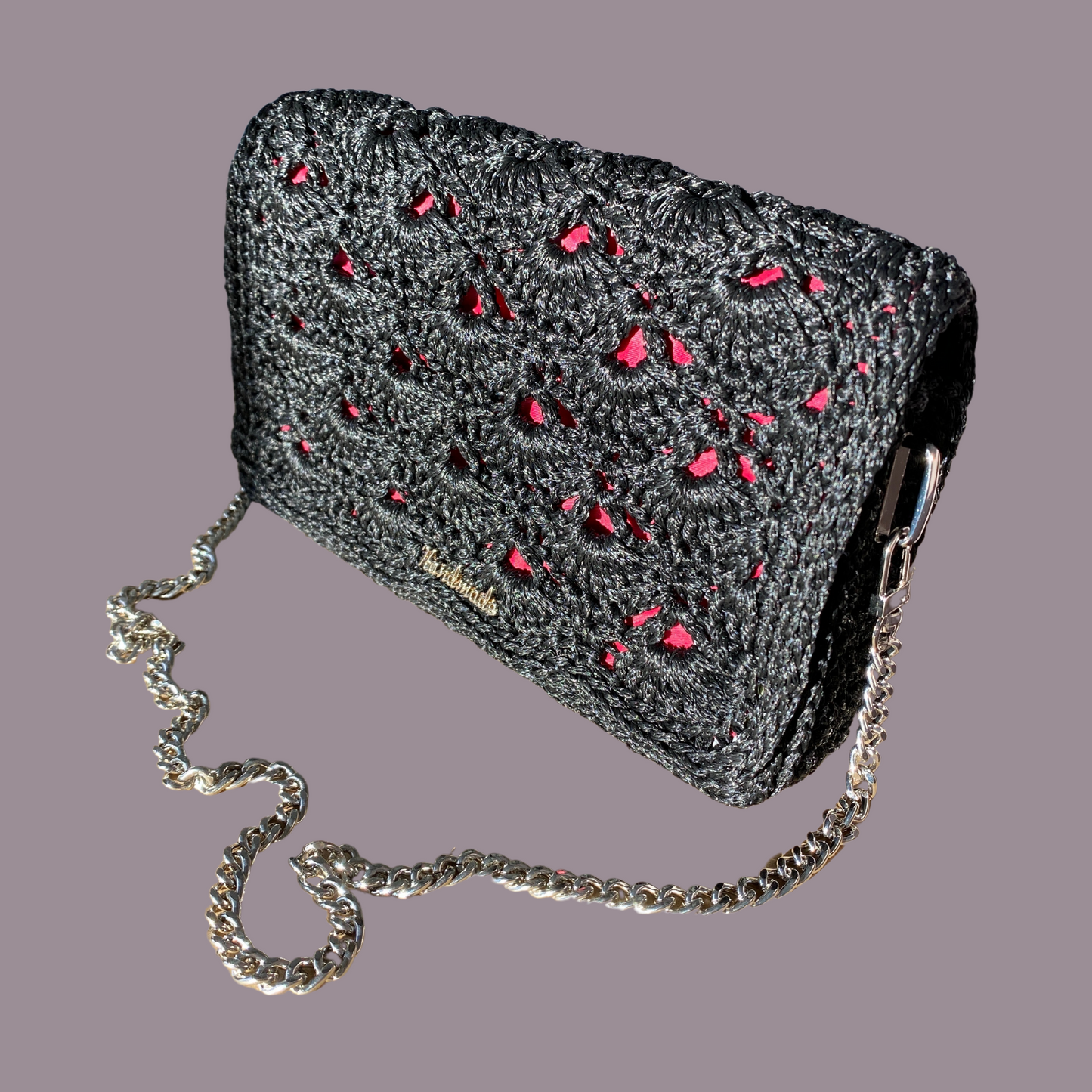 Black Handmade Embroidered look like handbag