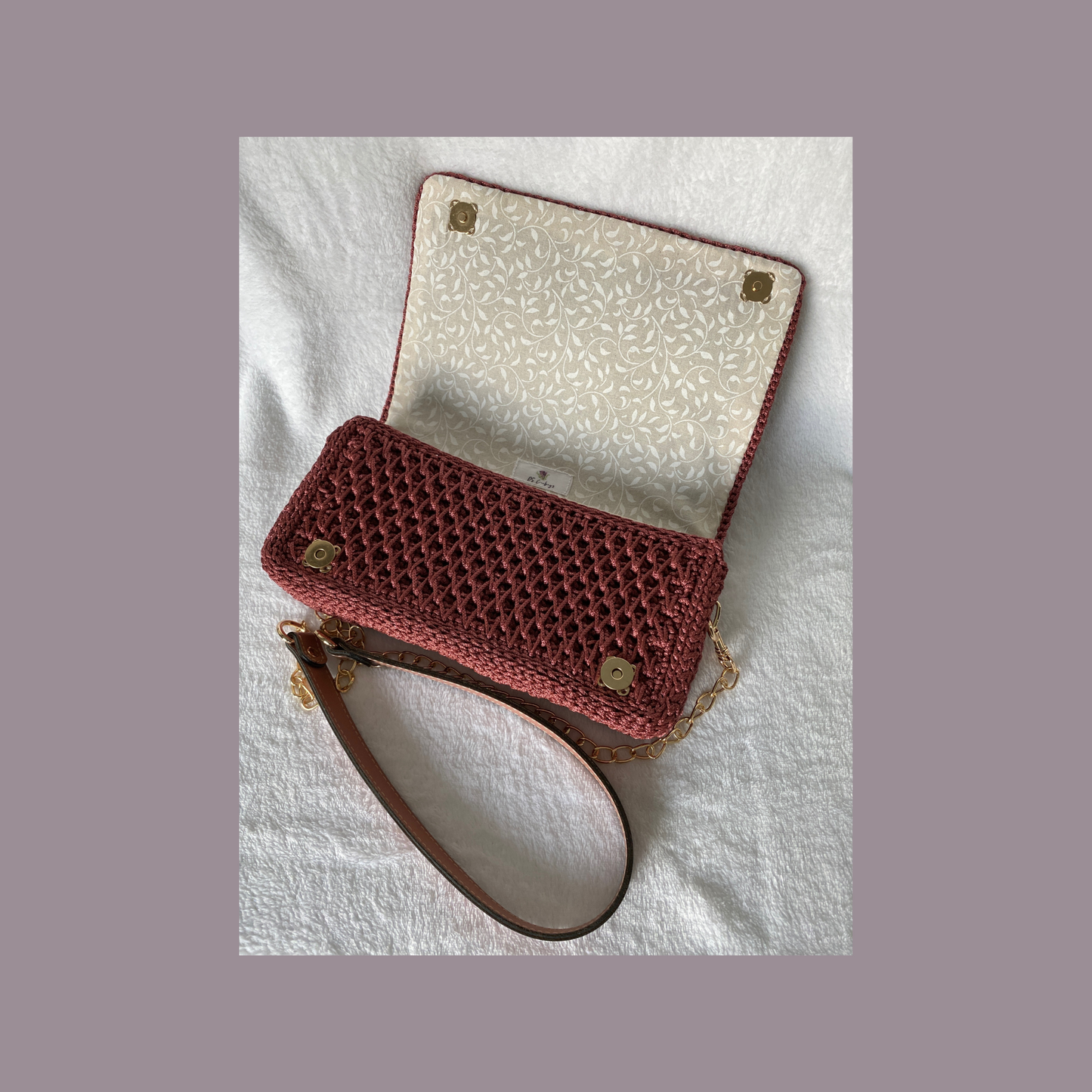 Athena - cinnamon brown handmade handbag