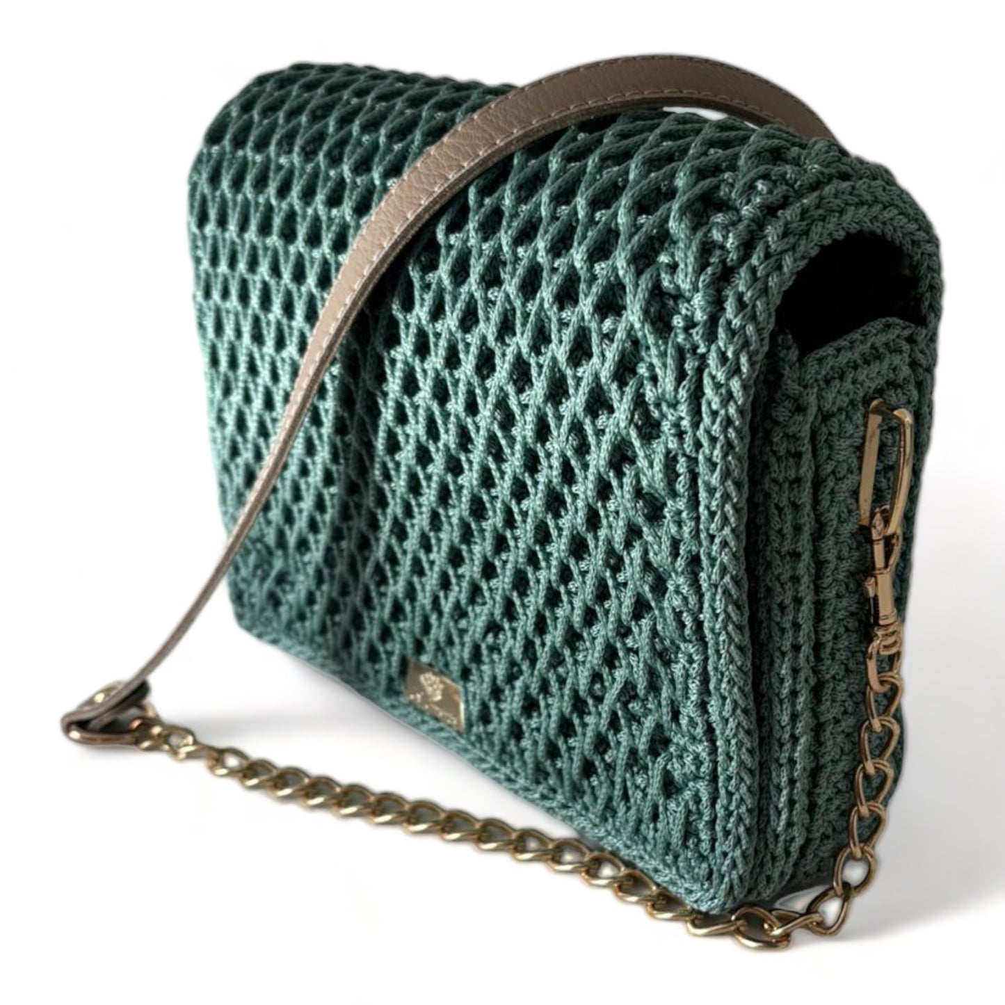 Athena - Soft green handmade handbag