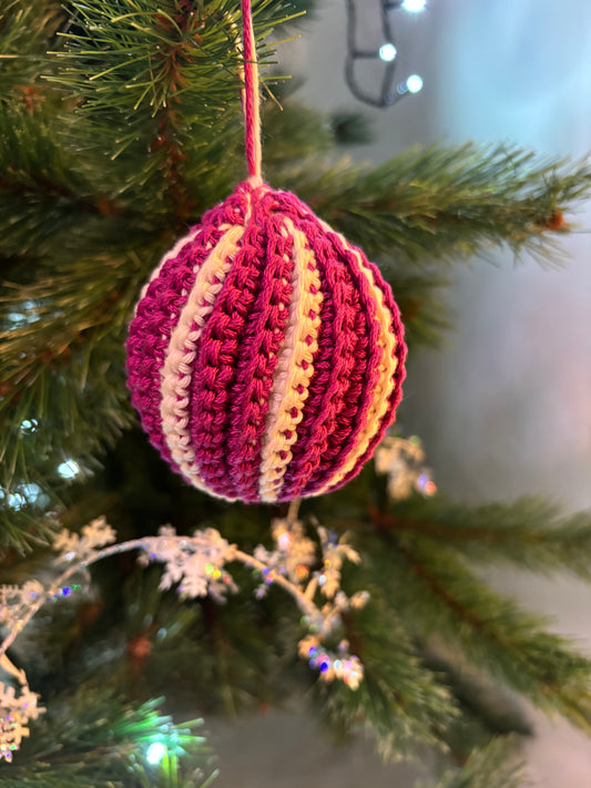 Christmas Ornament - Crochet Bauble ball