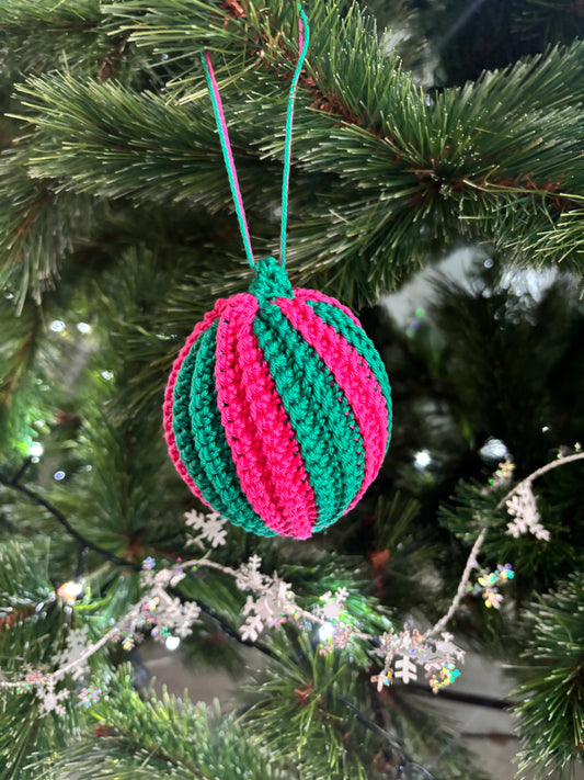 Oranament - Crochet Christmas Bauble ball