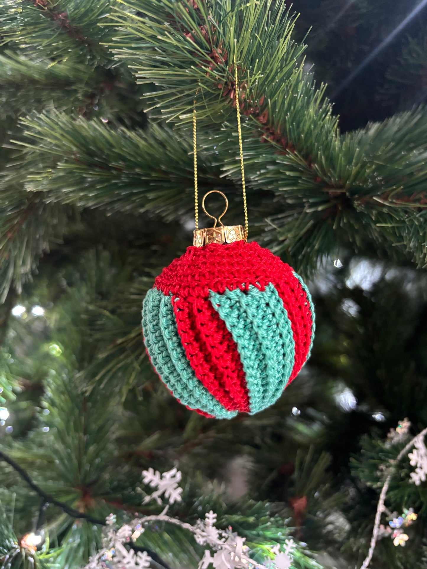 Ornament - Christmas Crochet Bauble ball