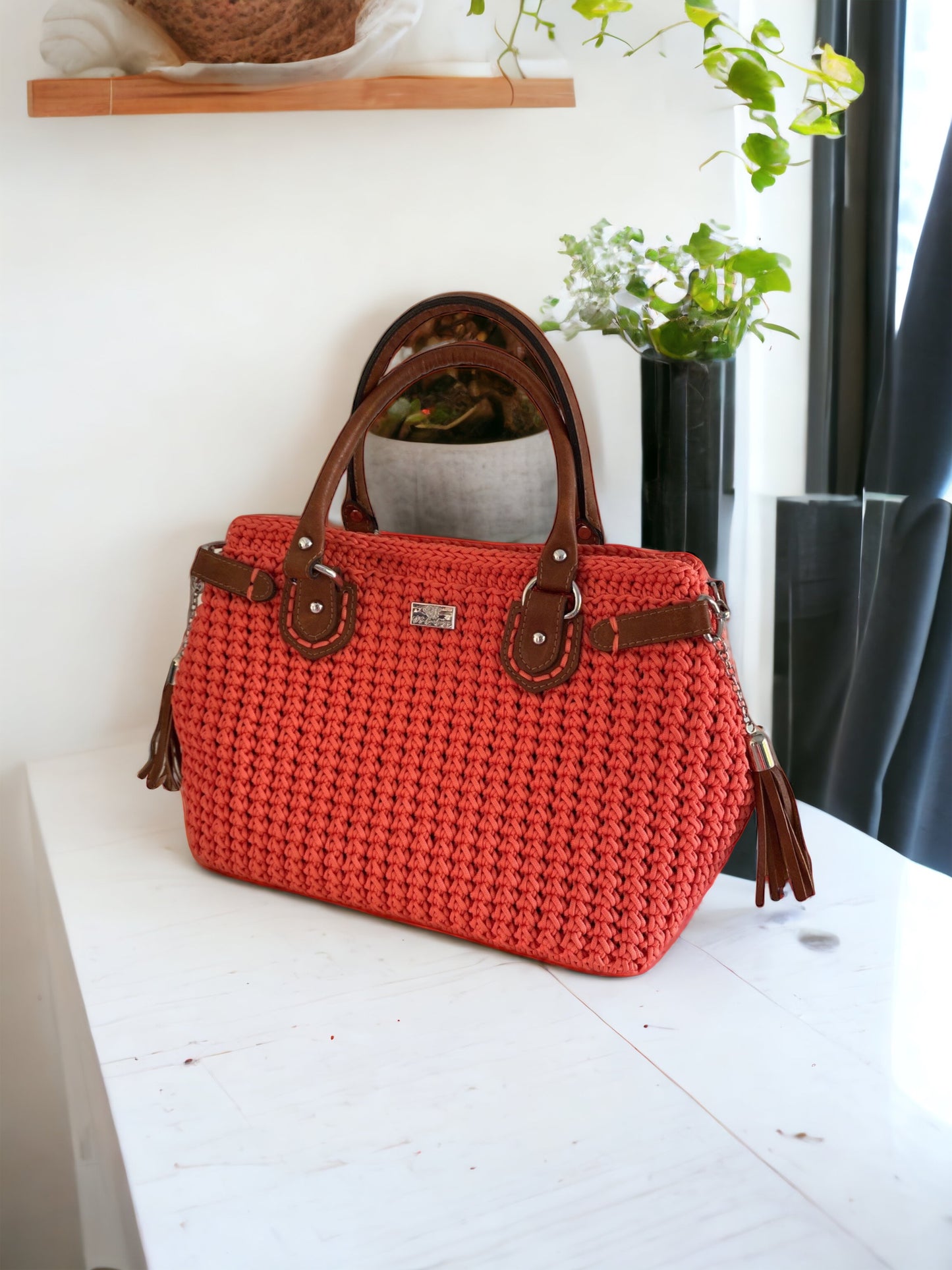 Top quality TOTE handbag with Eco leather components for fashionable ladies