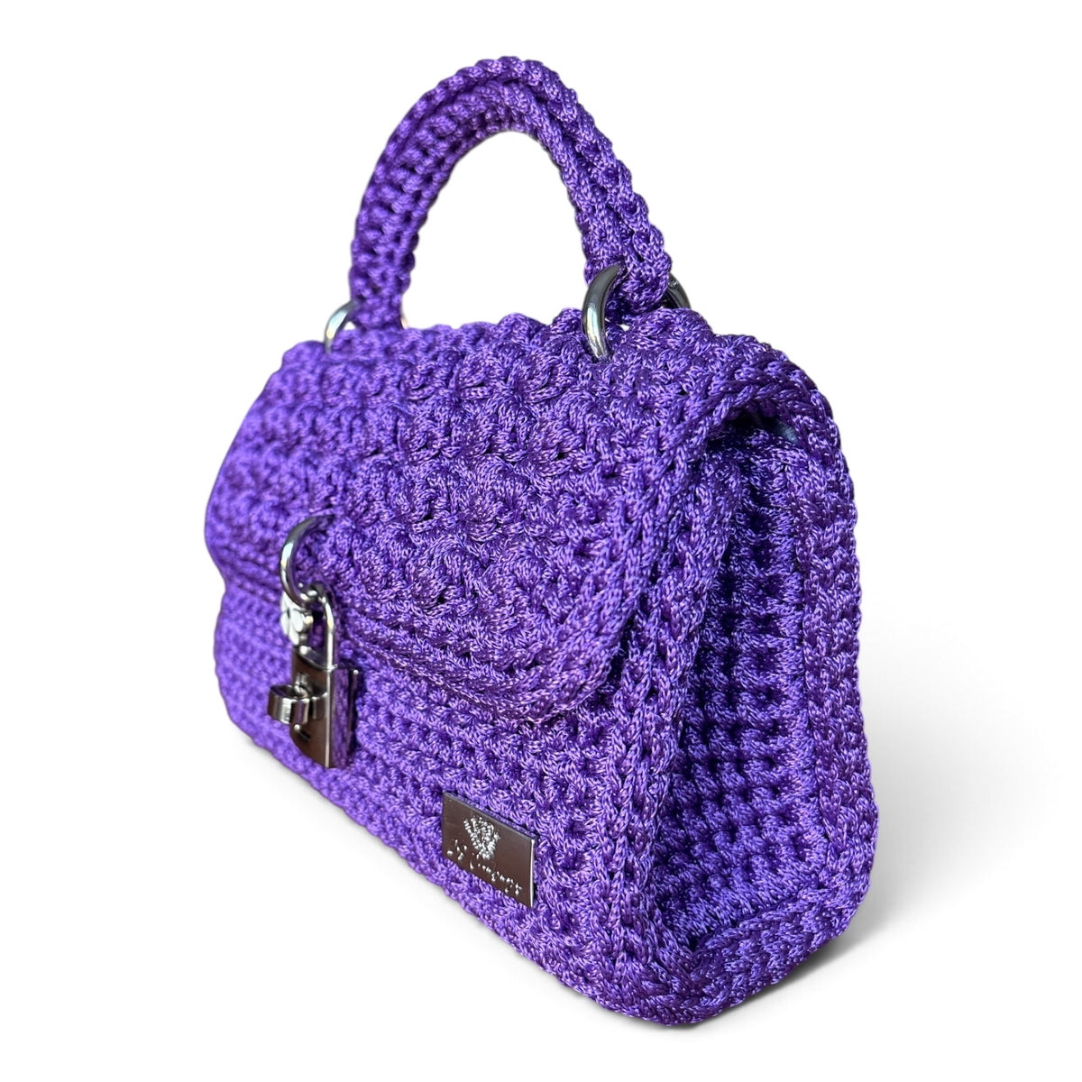 ASTERI Bubble – Handmade Crochet Crossbody Bag in Purple