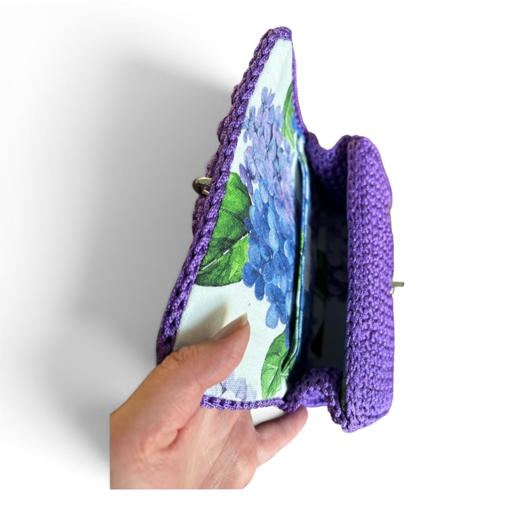 ASTERI Bubble – Handmade Crochet Crossbody Bag in Purple