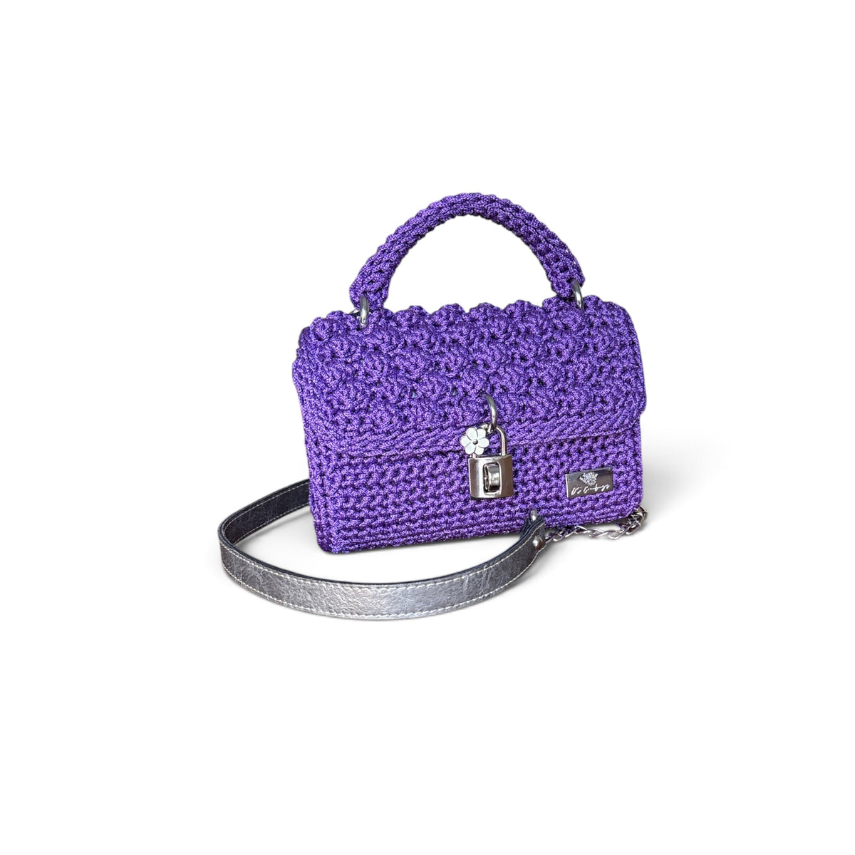 ASTERI Bubble – Handmade Crochet Crossbody Bag in Purple
