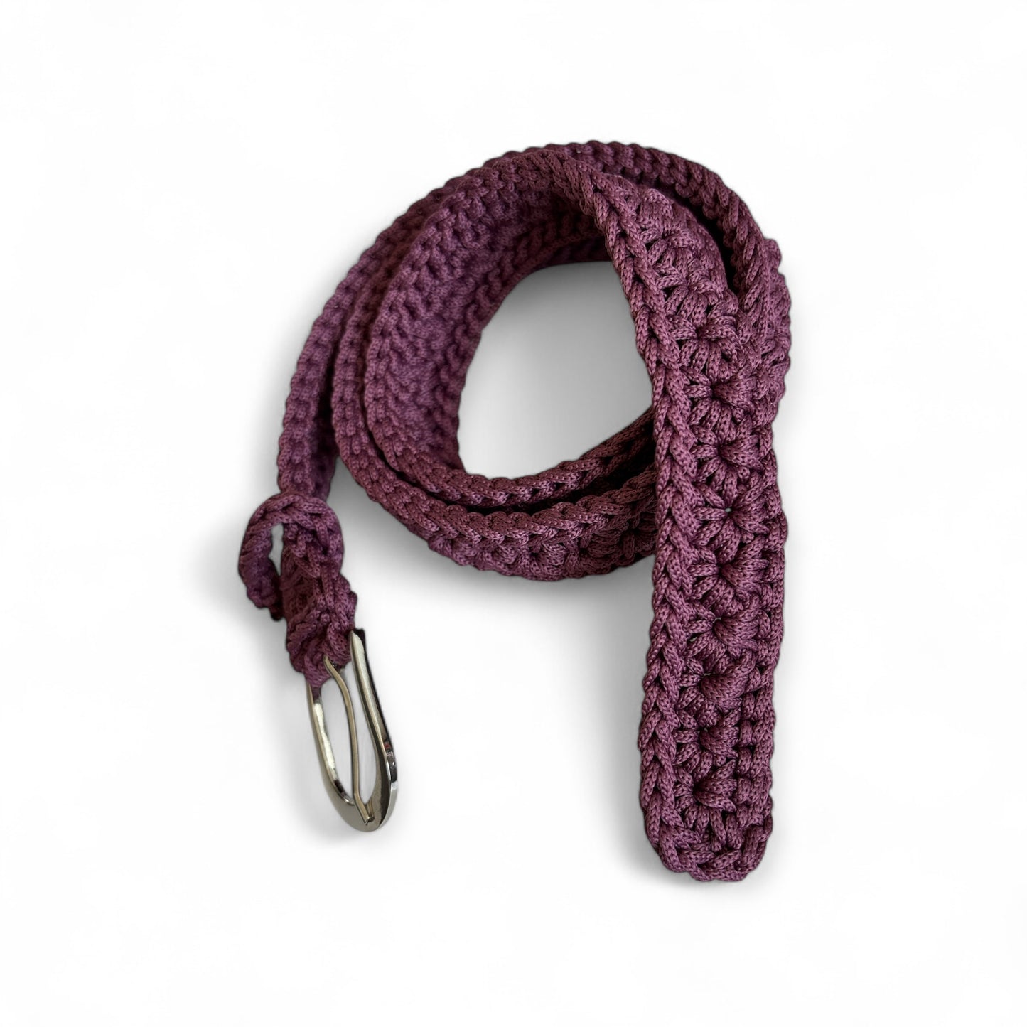 Belt -  Deep Ruby with Silver Buckle