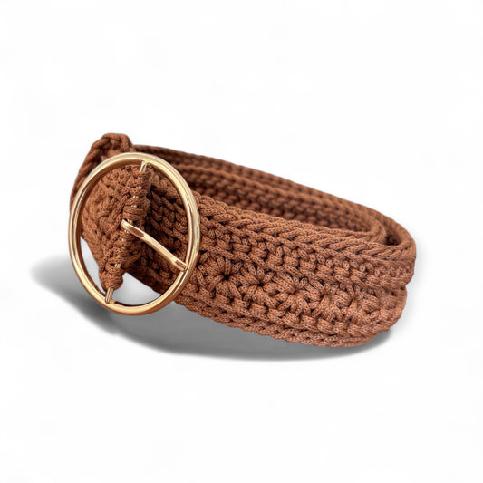 Belt in chocolate brown