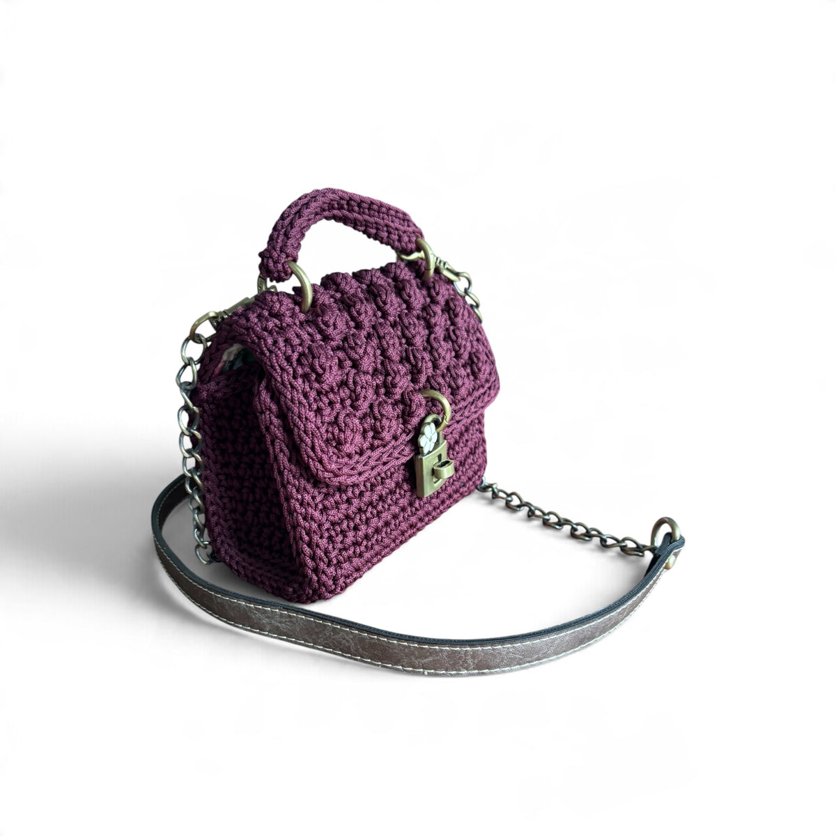 ASTERI Bubble – Handmade Crochet Crossbody Bag – Bordeaux