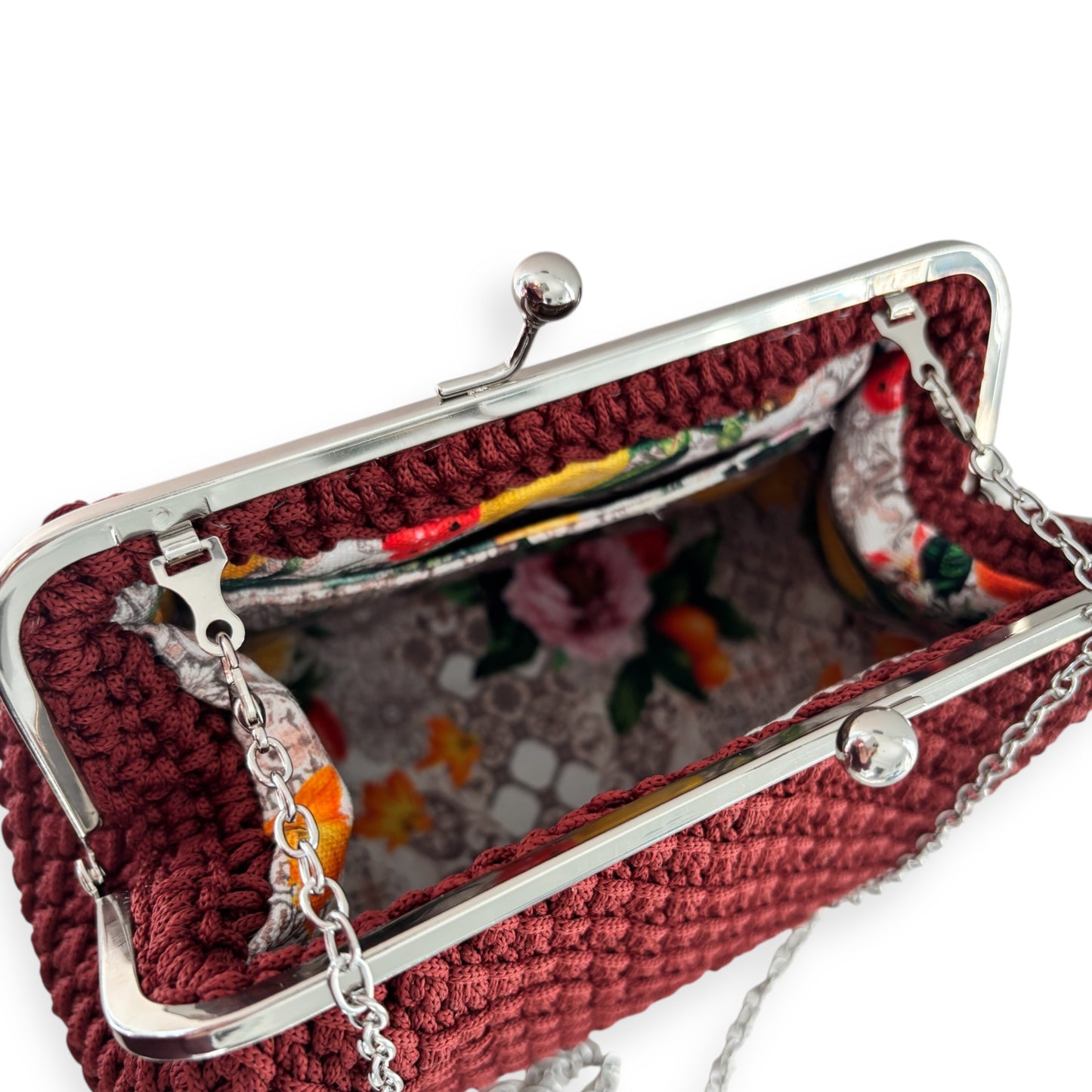 Clutch with metal frame