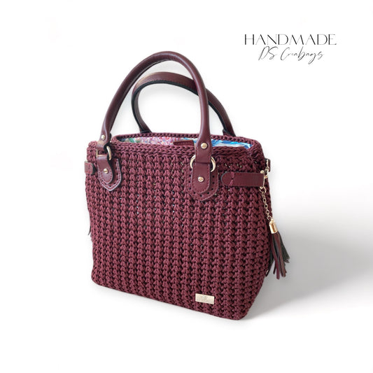 Bordeaux TOTE with ECO leather accessories