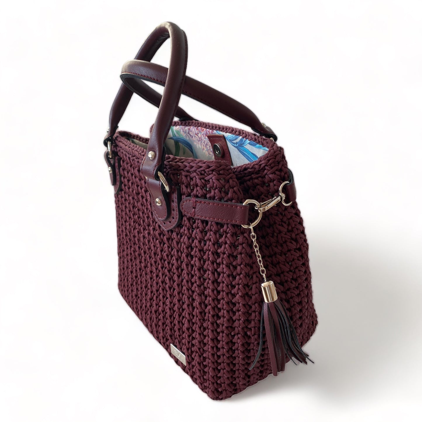Bordeaux TOTE with ECO leather accessories
