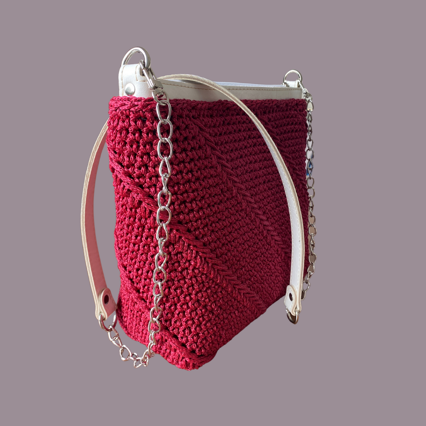 AMELIA - Burgundy red cross-body for everyday use