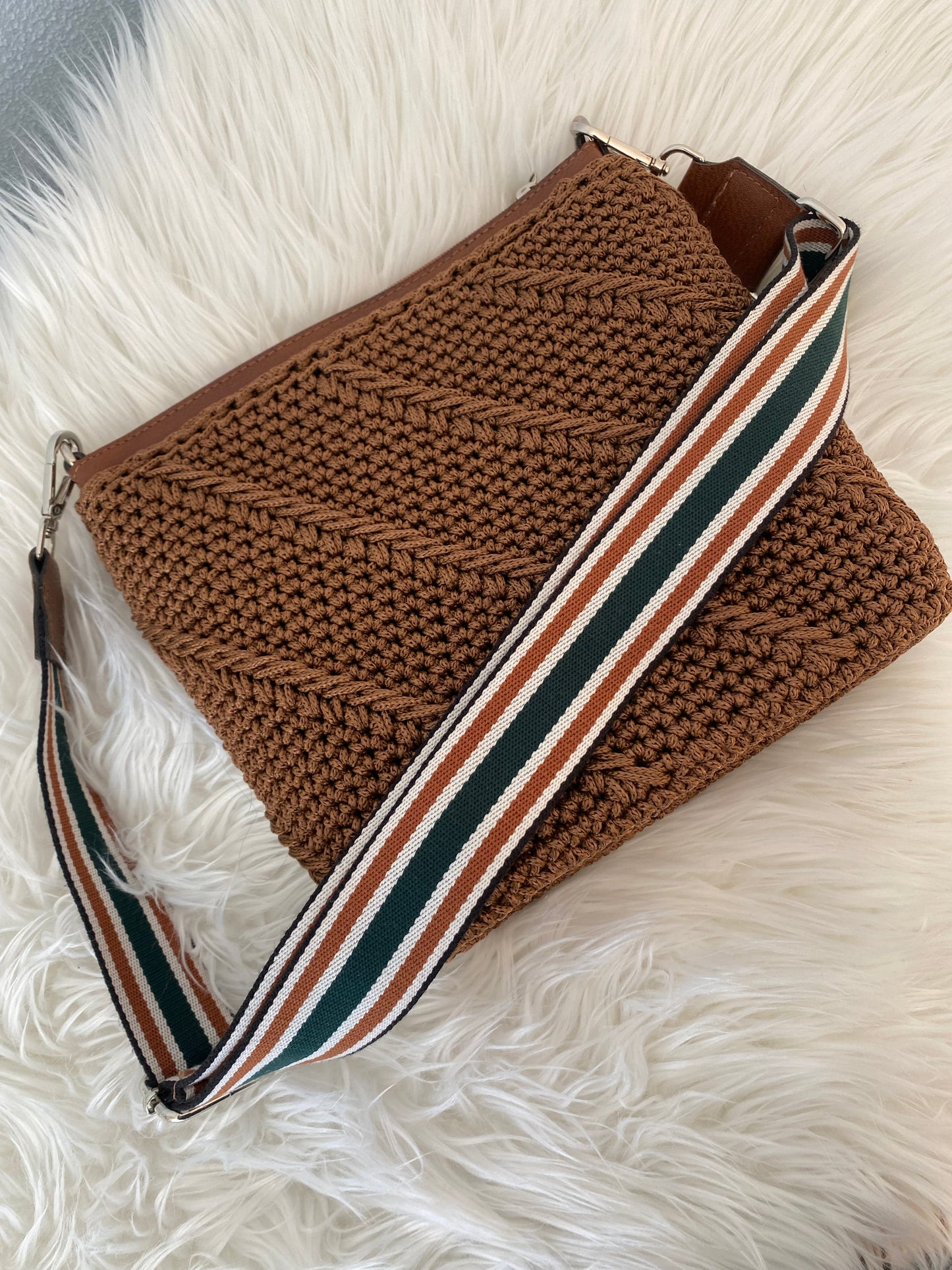 AMELIA - brown cross-body perfect size for day-to-day use