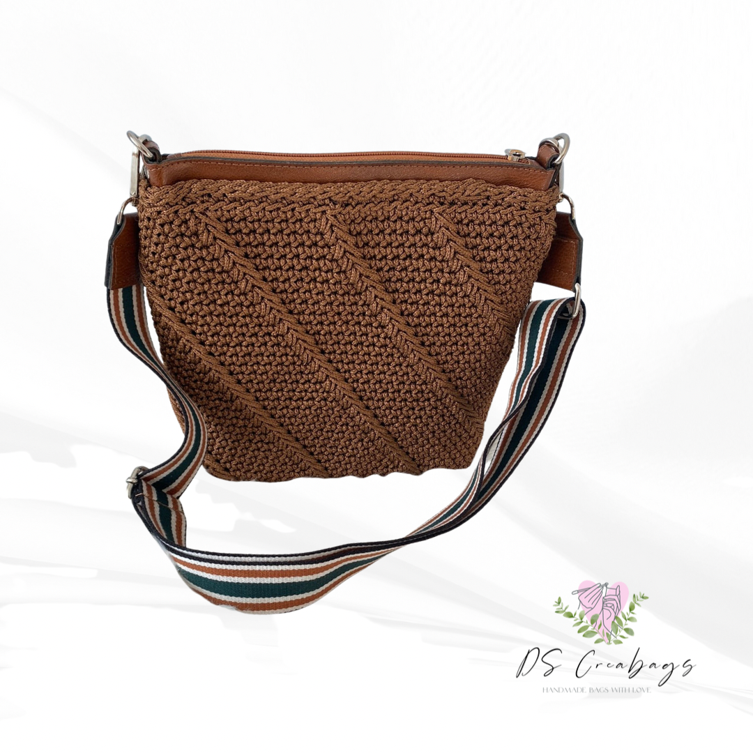 AMELIA - brown cross-body perfect size for day-to-day use